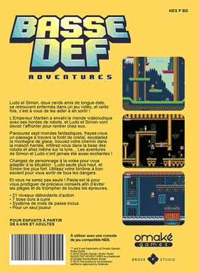 Basse Def Adventures (USA, Europe) (Fr) (Aftermarket) (Homebrew) box cover back